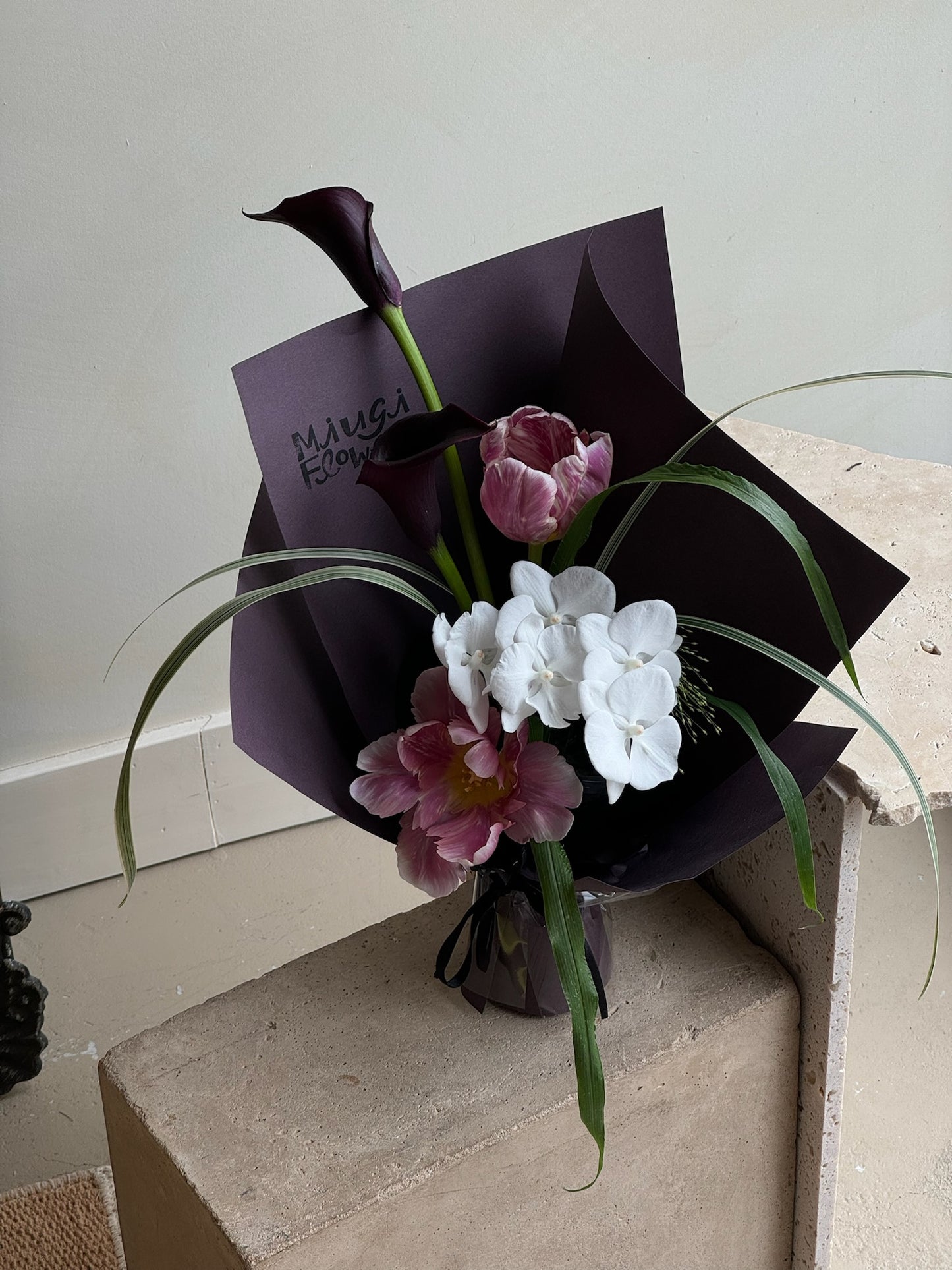 Calm & Quiet Mini Orchid Bouquet