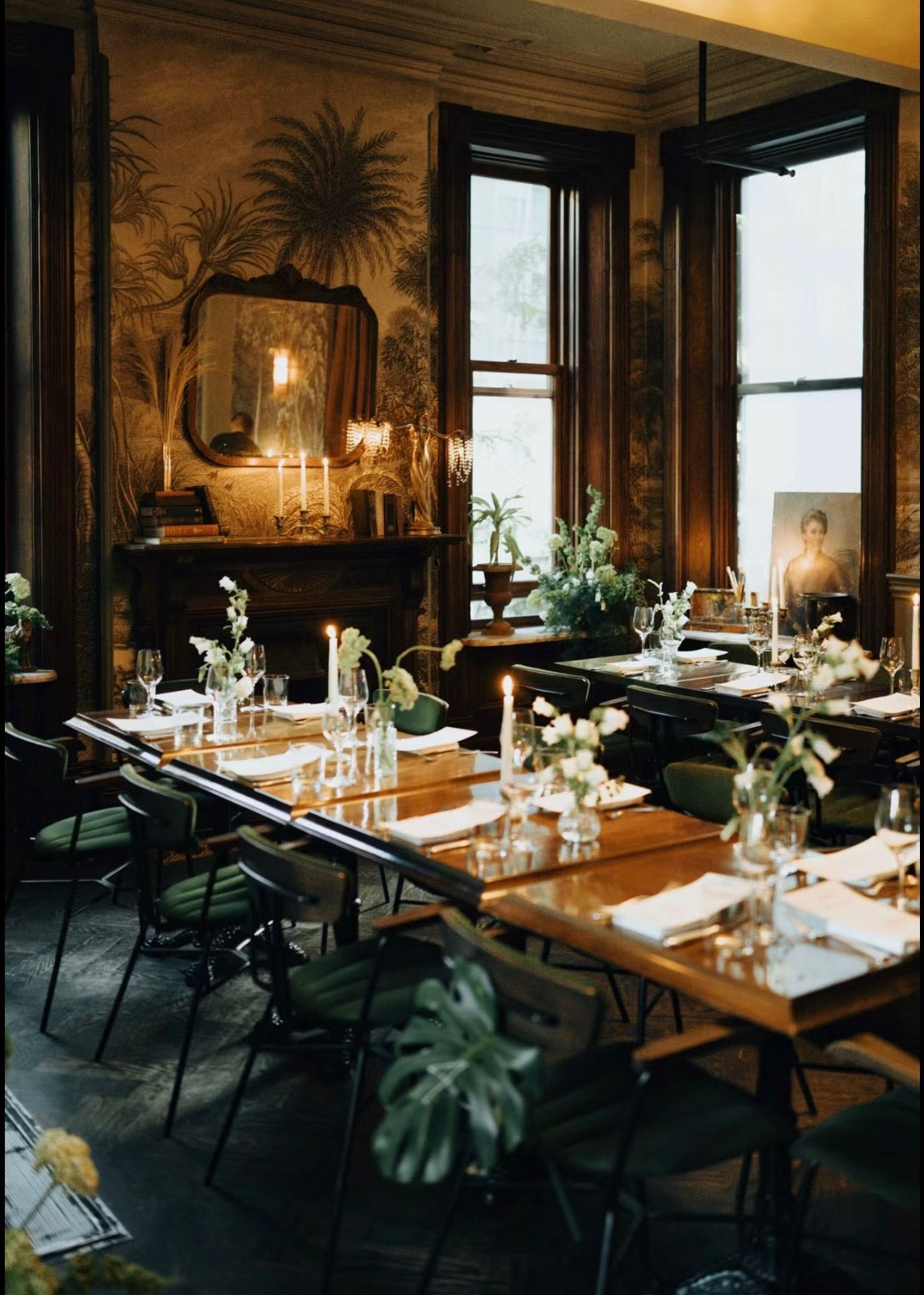 Maison Shelby reception green whimsical