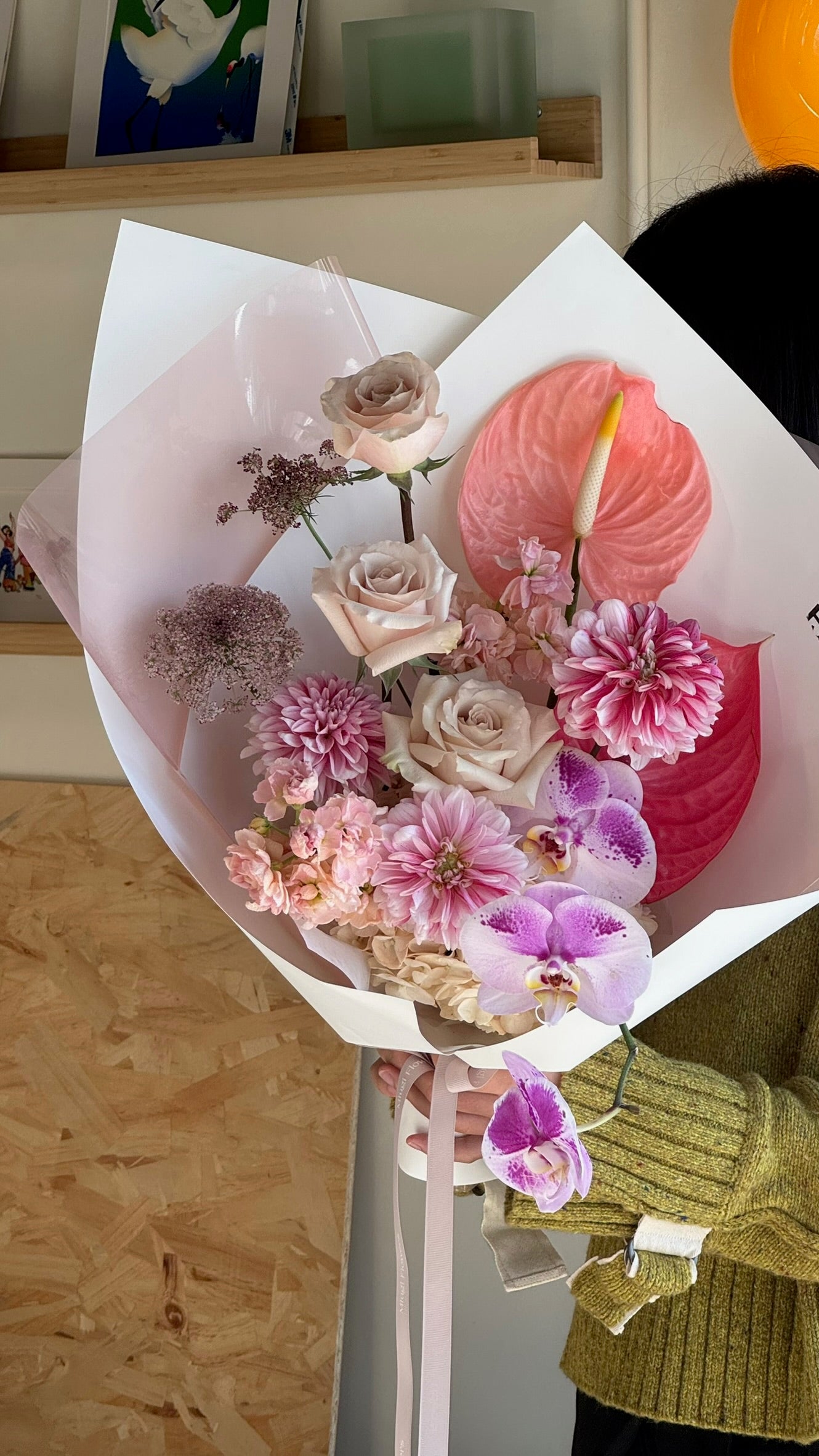 Soft Blush Orchid Bouquet